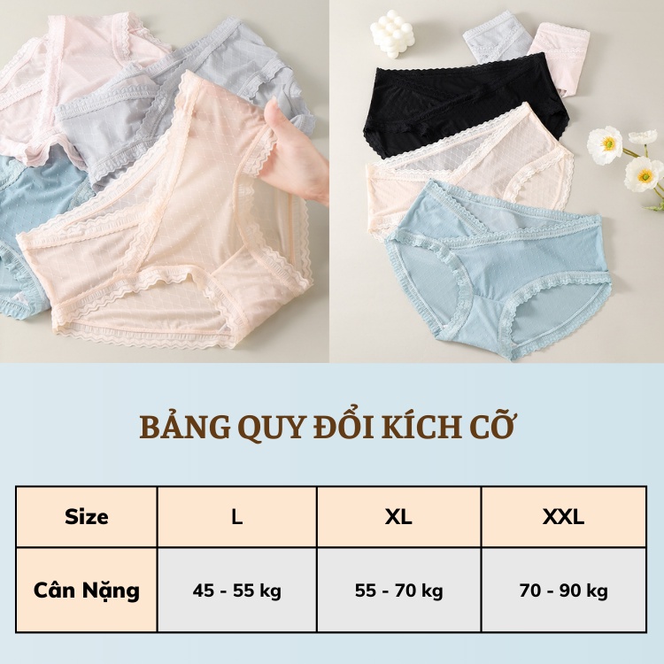 Quần Lót Bầu Larosa Mẫu Mới Mùa Hè 2023 Cạp Chéo Chữ V Chất Cotton Mềm Mại Không Gây Nóng Bí Kháng Khuẩn Bigsize LA22Q