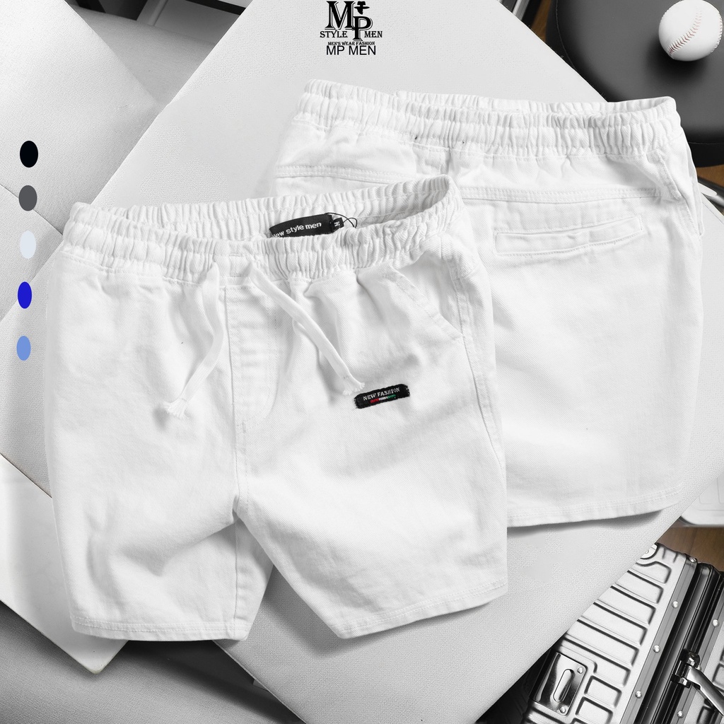 Quần short nam jean cao cấp MP MEN dày mềm co giãn thoải mái from trên gối