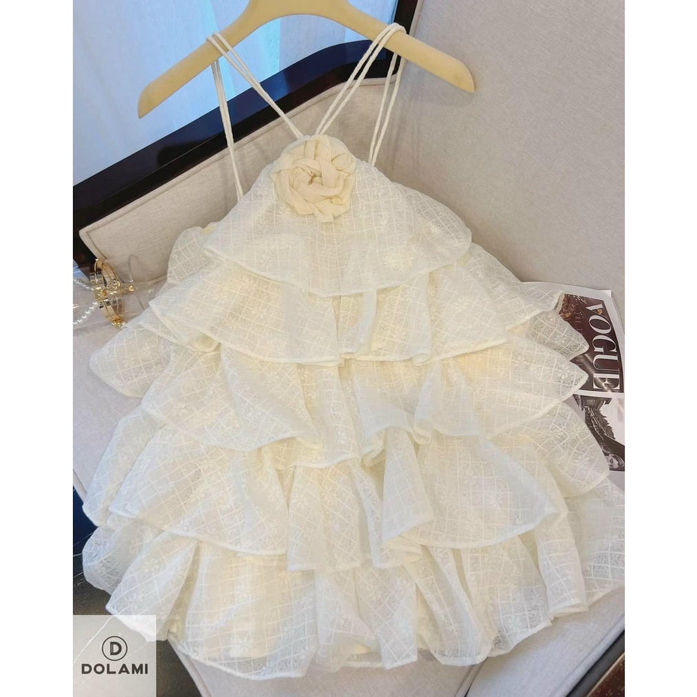 Váy Yếm Tầng Xòe Ren Siêu Hót