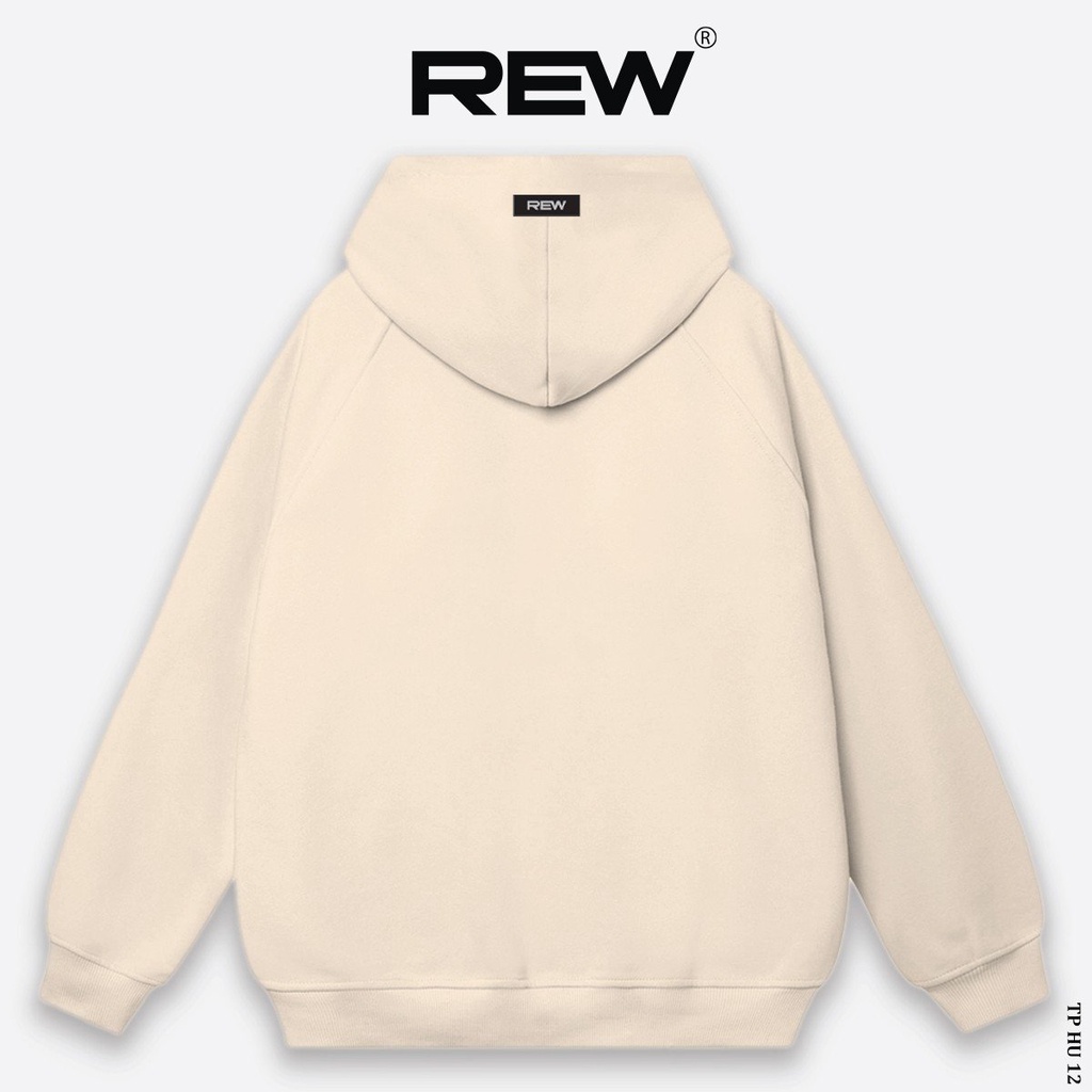 Áo hoodie form rộng 100% Cotton REW mẫu REWER HD12