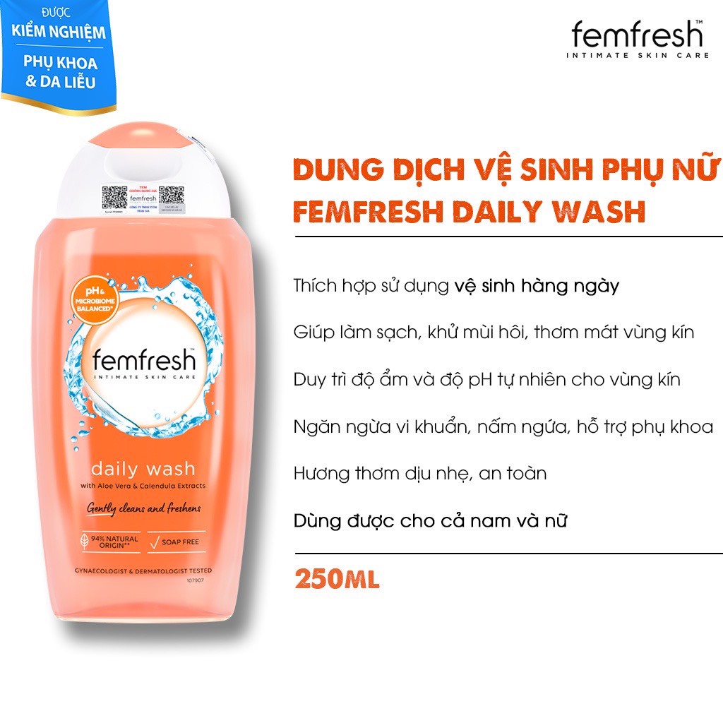 COMBO 2 Dung Dịch Vệ Sinh Phụ Nữ Femfresh Daily Intimate Wash 250ML