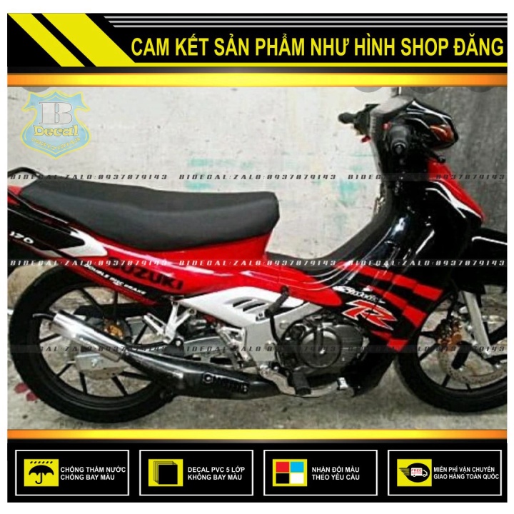 TEM RỜI SATRIA 2000 PHỐI ĐỎ ĐEN 2
