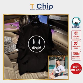 Áo thun áo phông tay lỡ form rộng TChip thun unisex nhiều màu lựa chọn cổ tròn nam nữ Oversize P017 in chữ