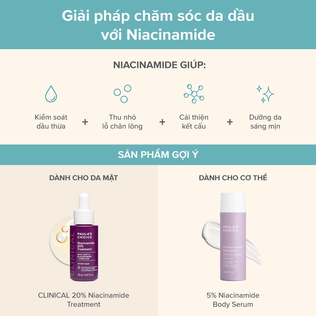 [PAULA'S CHOICE] Tinh Chất Làm Sáng Da,Thu Nhỏ Lỗ Chân Lông Và Ngăn Ngừa Mụn Clinical Niacinamide 20% 2ml (Mã 8032)