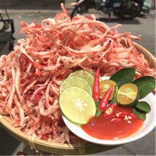 100g mực xé sợi hấp nước dừa