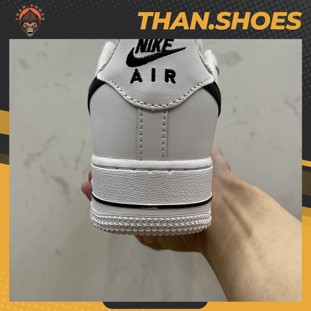 Giày Air Force 1 Low White Black, AF1 Trắng Đen - Than.Shoes