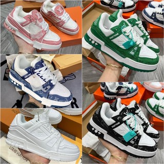 Giày LV Xanh Lá, Giầy thể thao LV Xanh than, Xanh Lá, Đen Hồng các màu mới nhất hot trend 2022 Full BOx Bill