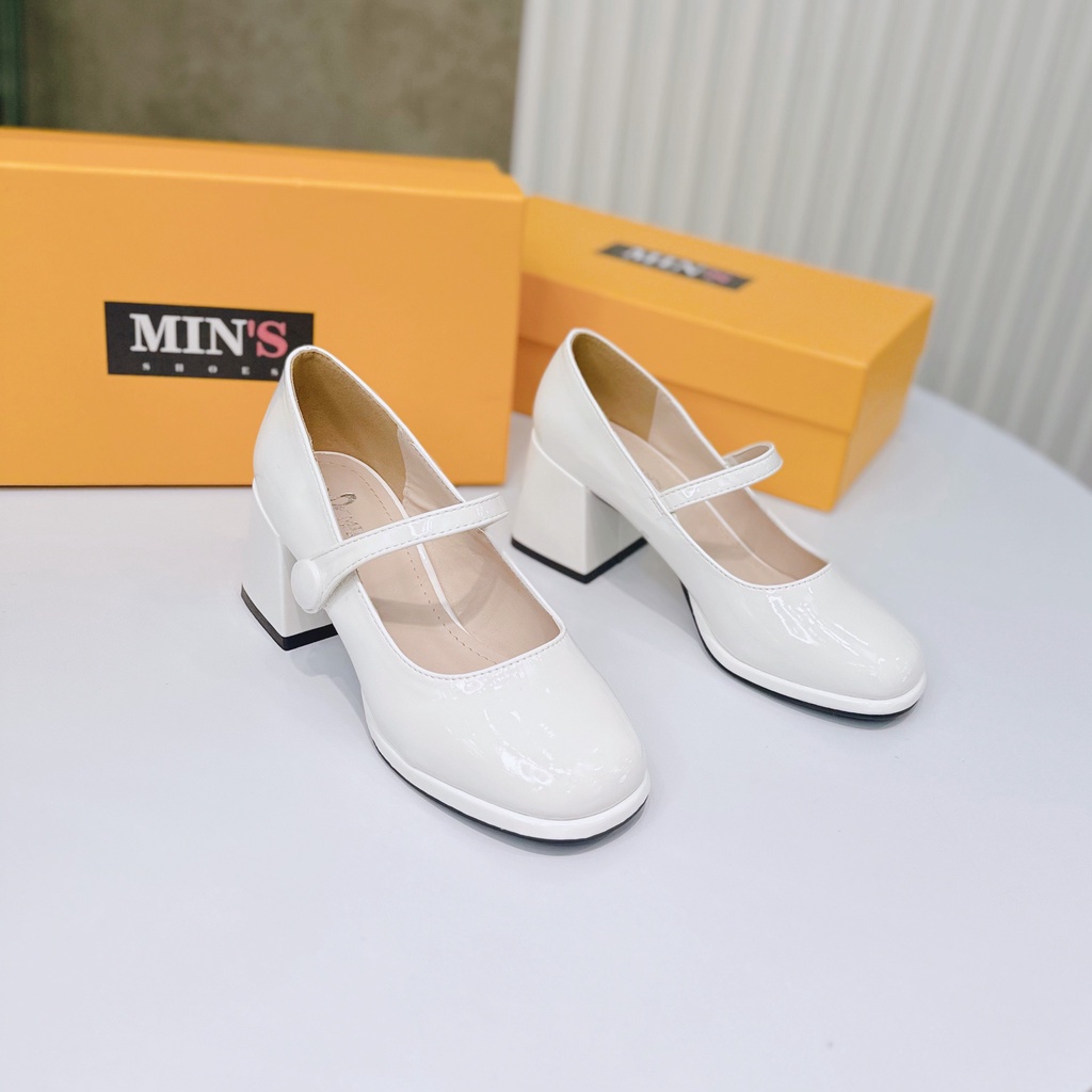 Min's Shoes - Giày Gót Vuông Da Bóng Cao Cấp V263