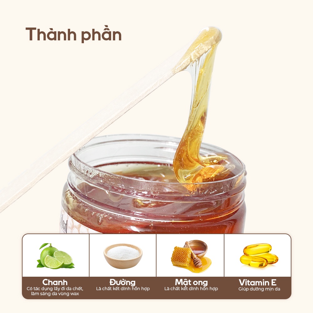 Sáp wax lông Halic Organic 350G wax lông nách, chân tay, an toàn hiệu quả tại nhà