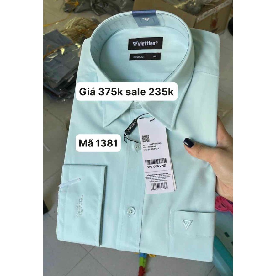 Áo sơ mi Việt tiến dài Tay giá mác 375k sale 235k