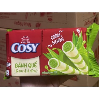 Bánh Quế Cosy 117g Đủ Vị Nhân Kem Giòn Tan, Bánh Ăn Vặt Cosy Vị Socola/Dâu/Lá Dứa/Xoài Xí Muội