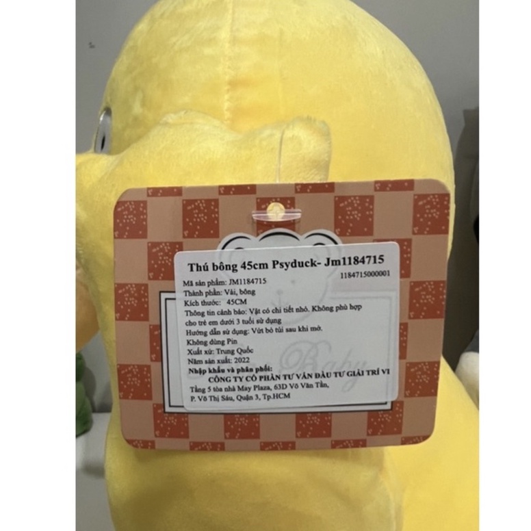 Thú bông pokemon vịt mỏ bự