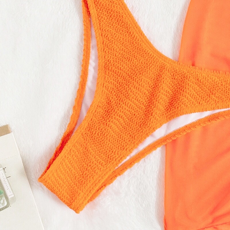 Bikini nữ 3 mảnh hàng nhập cao cấp áo quây cột ngực quần chip kèm váy lưới dây rút vải xốp nhiều màu