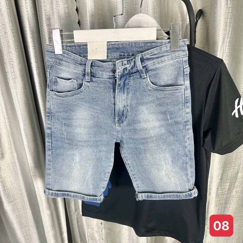 Quần đùi jean nam, quần short nam co giãn màu xanh, bigsize thời trang cao cấp Murafshion SJNA08 | BigBuy360 - bigbuy360.vn