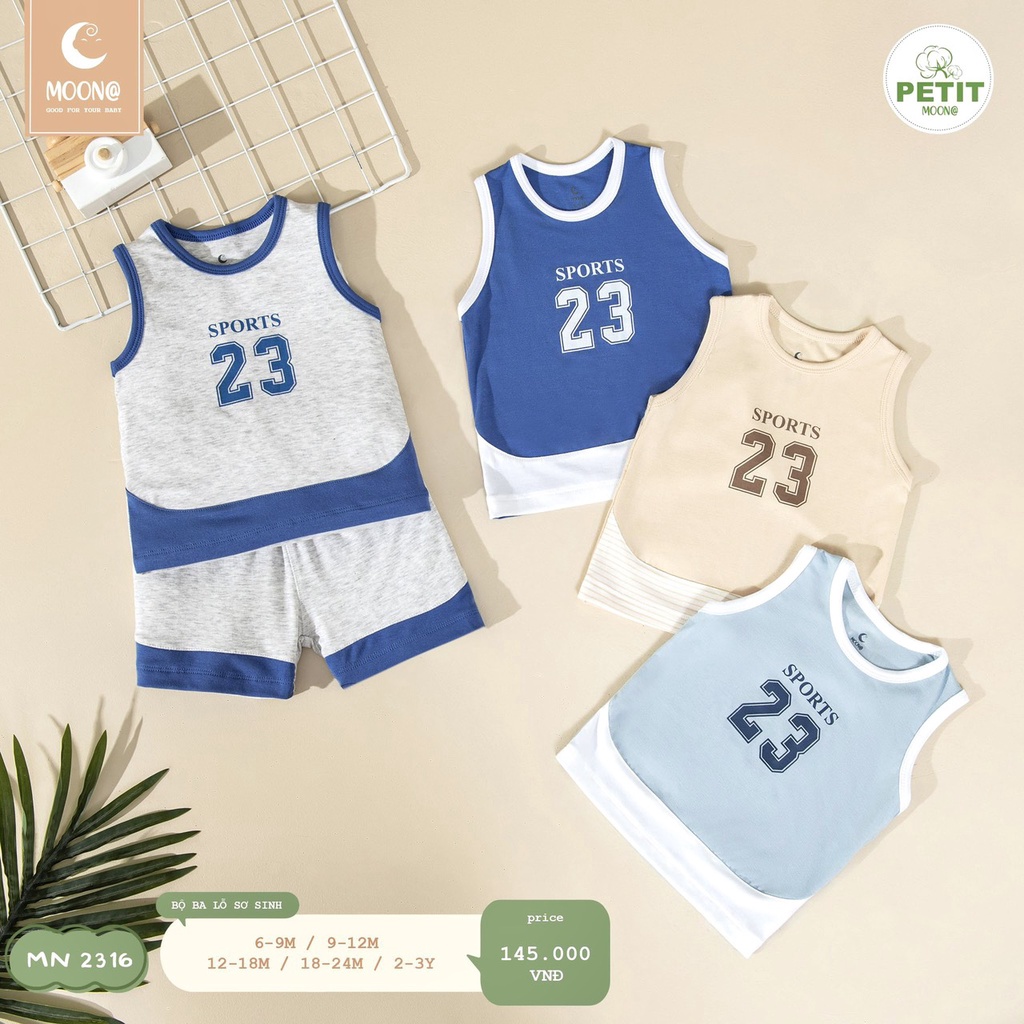 Bộ ba lỗ Moon petit 6M- 3Y