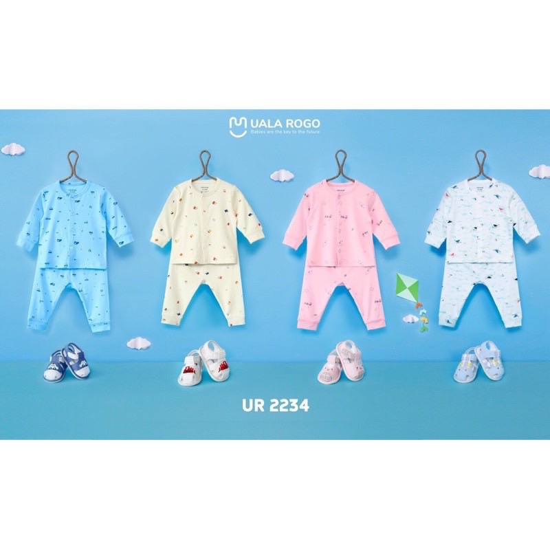 Xả hàng bộ quần áo sơ sinh uala cài giữa cho bé size 0-3m 3-6m