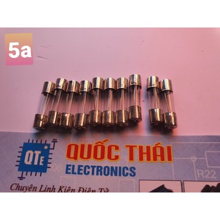 Combo 10 cầu chì 5 a kích thước 5x20mm