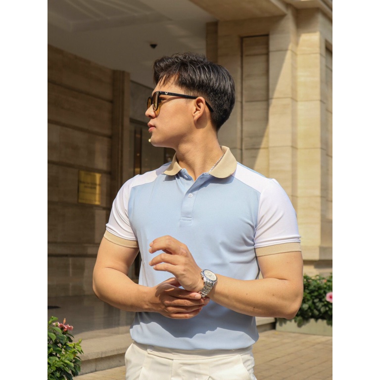 Áo Thun Nam Có Cổ Cao Cấp Vải Cotton Nhẹ Mát Co Giãn Tốt  3 Màu Thời Trang Mới NEW UNISEX