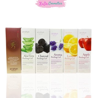 Tẩy da chết Arrahan Peeling gel Hàn Quốc 180ml tẩy da chết làm trắng da chiết xuất từ táo chanh sâm than hoạt tính