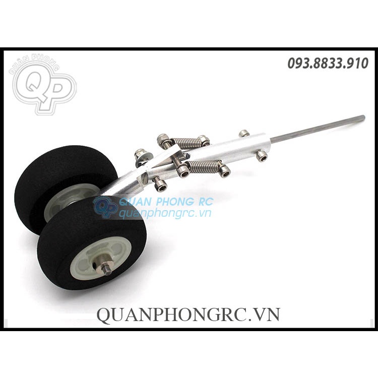 Càng Đáp Bánh Đôi Phuộc Nhún Trước CNC Shock Absorbing Landing Gear 120mm For RC Airplane Lổ 3mm