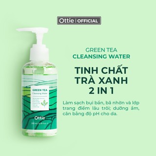 Nước Tẩy Trang Trà Xanh Ottie Green Tea Cleansing Water Nước Tẩy Trang Dịu Nhẹ Ottie Cho Da Nhạy Cảm 200ml