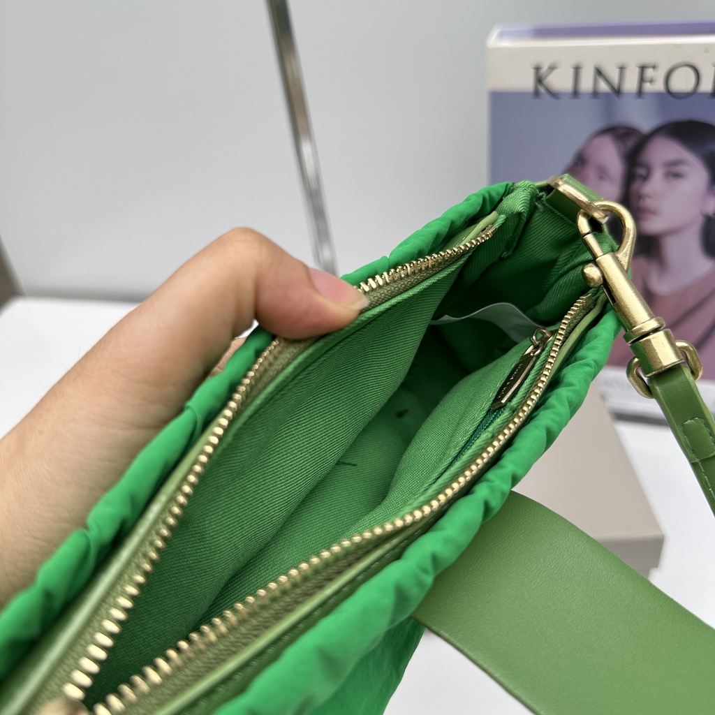 túi xách tay + túi đeo chéo nữ size 19cm x 3cm x 10cm ck6-70781728 full box màu xanh