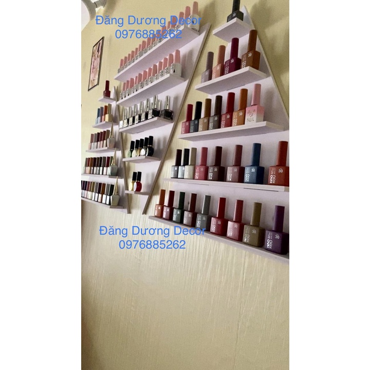 Kệ NAIL tam giác để sơn nail- nước hoa mini - Siêu đẹp - ĐỦ MÀU XINH