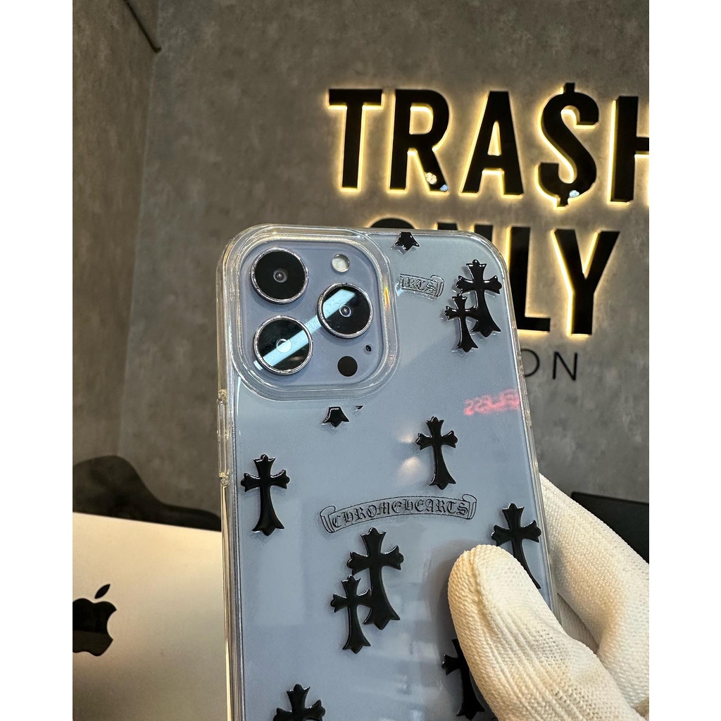 Ốp iphone Chrome Hearts cho các dòng máy  12, 12Pro , 12ProMax,  13, 13PRO, 13PROMAX, AIRPOD 1/2, PRO, 3, 14Promax