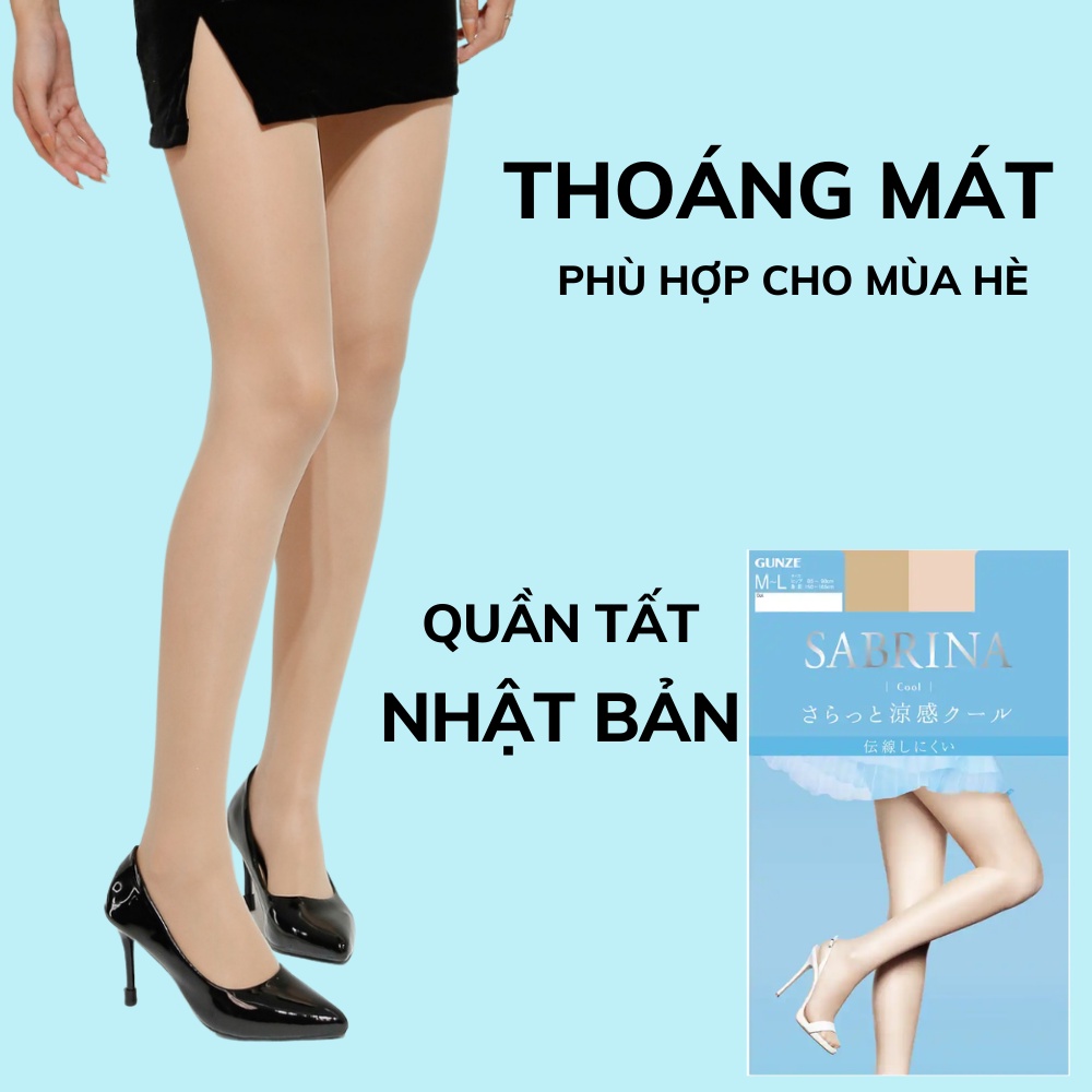 Quần tất tàng hình chống tia UV Quần tất nữ Nhật Bản SABRINA Cool dành cho mùa hè thoáng mát mỏng nhẹ siêu dai