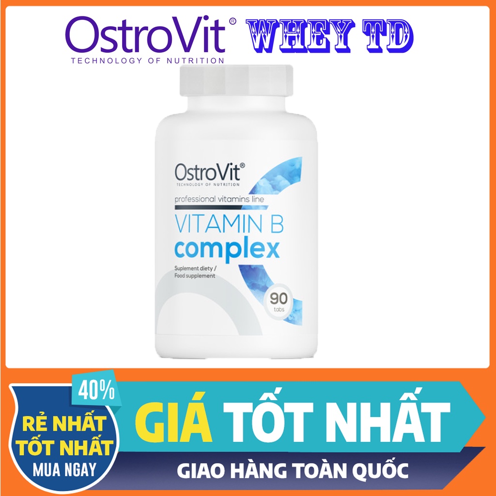 Ostrovit Vitamin B Complex 90 Viên - Viên Vitamin B Tổng Hợp B1-B12 + C + E
