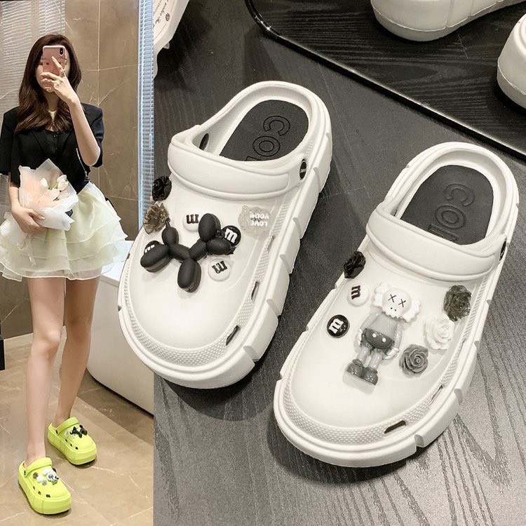 Dép cross, dép sục nam nữ đế cao 4 cm đi mữa kiểu siêu đáng yêu, dễ thương cực kỳ mẫu hottrend nhất hiện tại DN01