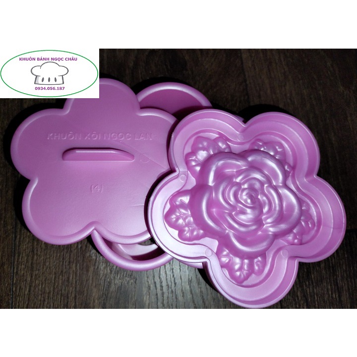 Khuôn nhấn xôi mai 12cm hoa Hồng.