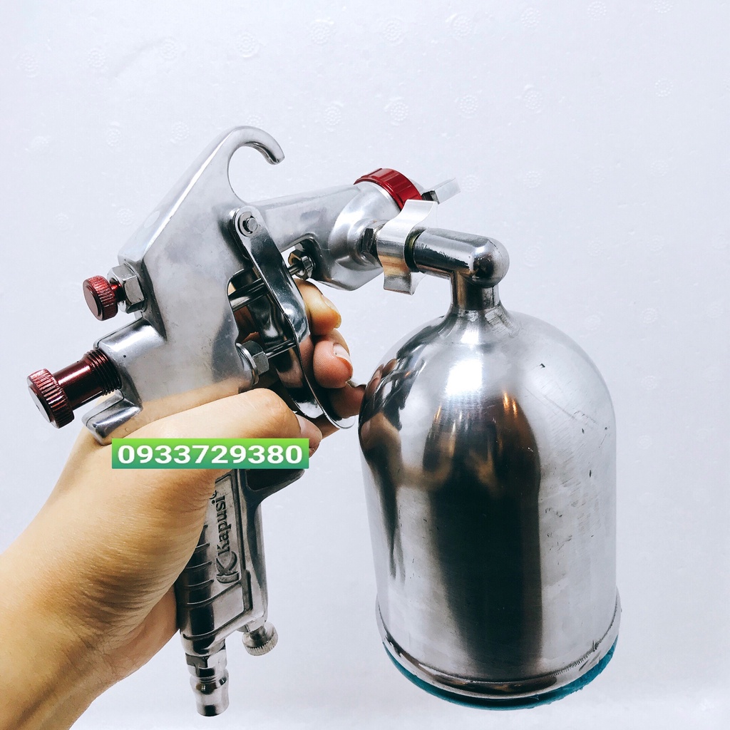 Súng Phun Sơn Cầm Tay K-710G KAPUSI Nhật Bản, Dùng Khí Nén, Thân Full Kim Loại.