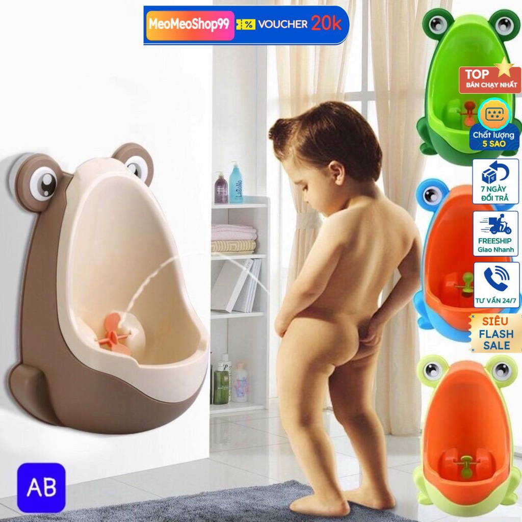 Bô vệ sinh hình con ếch ngộ nghĩnh cute cho bé nam gắn tường