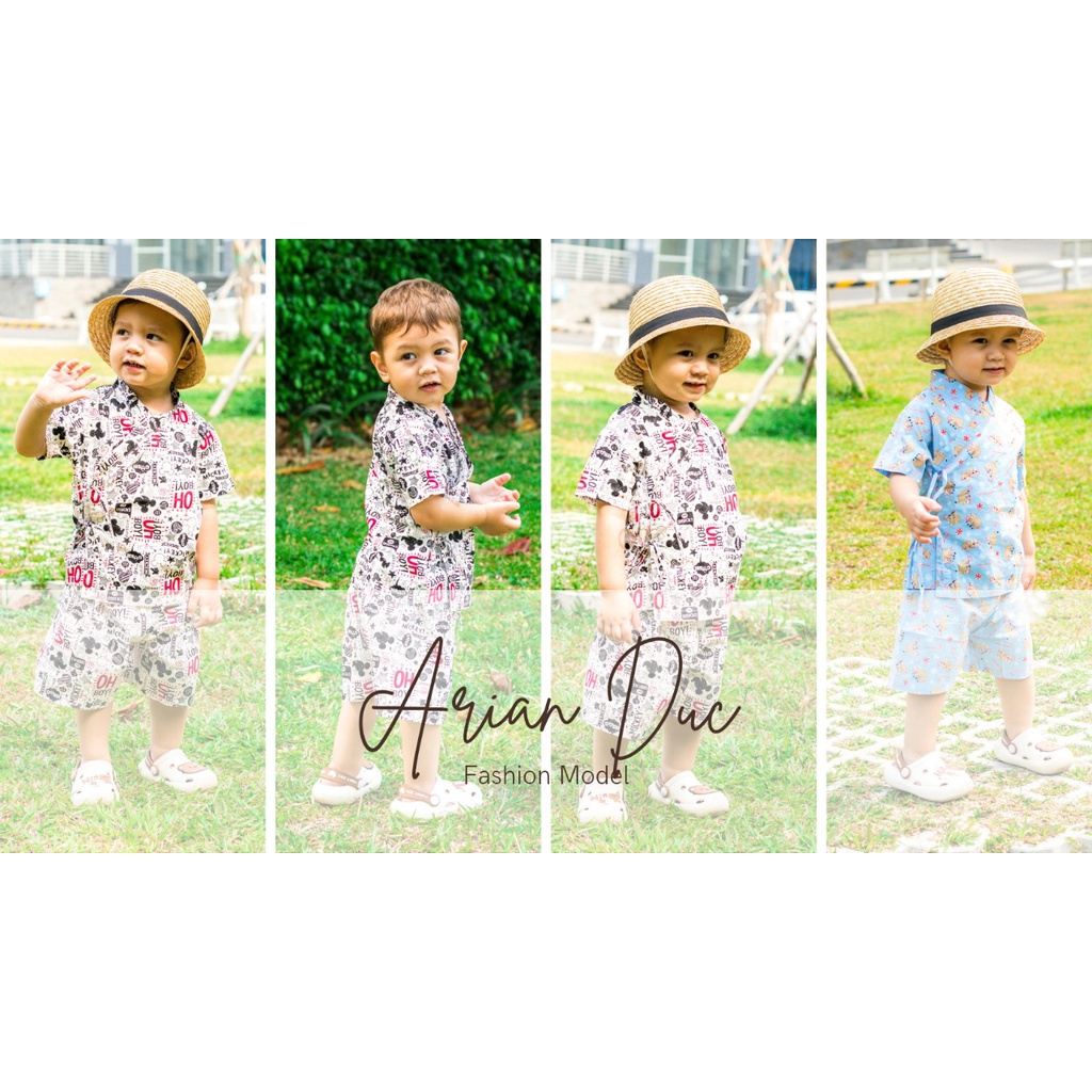 Bộ yukata mặc nhà cho bé trai và Bé gái 6-21kg