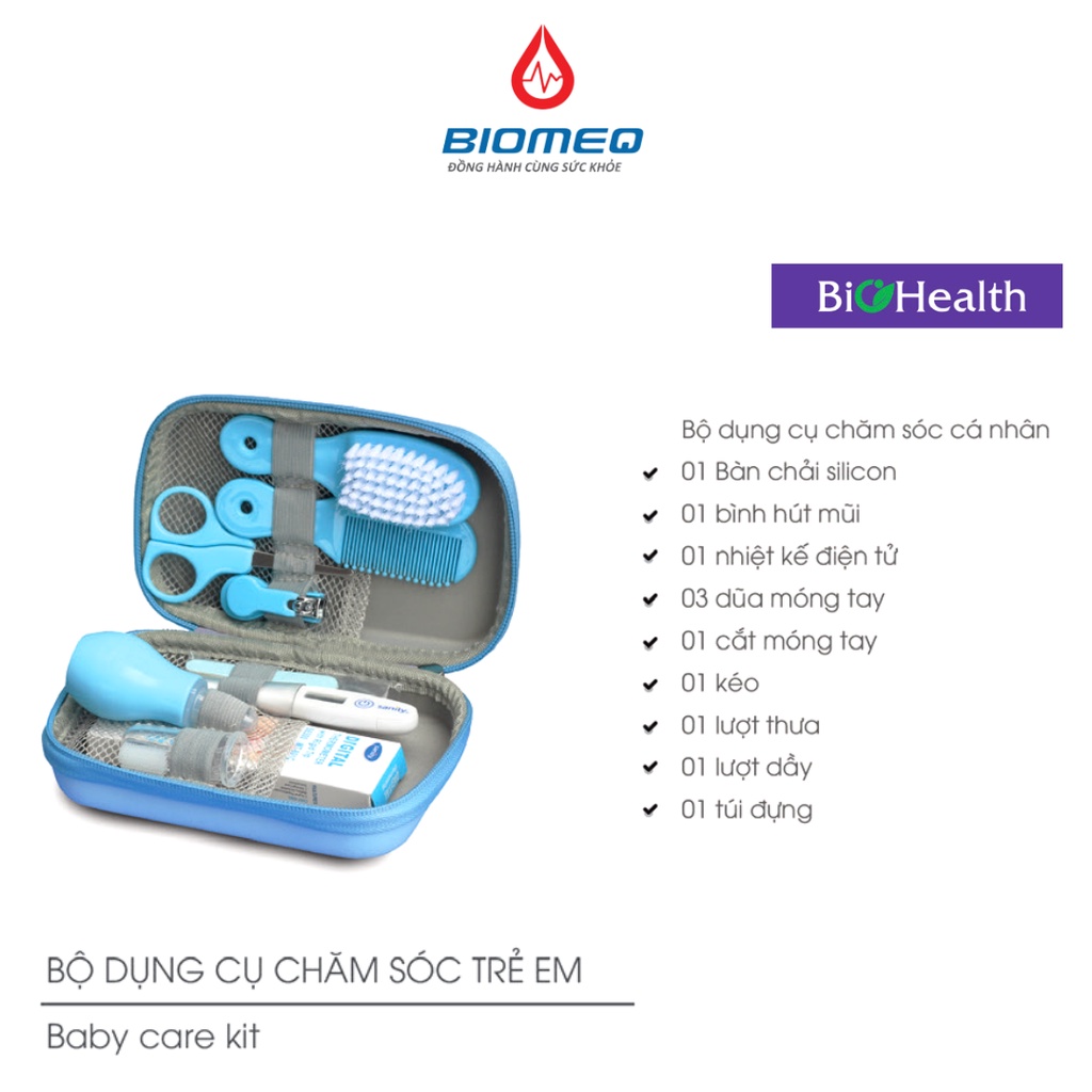 Bộ chăm sóc cá nhân cho bé BioHealth Baby Care combo 8 món vật dụng chất liệu an toàn cho trẻ