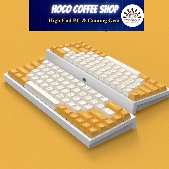 Bàn Phím Cơ FL-Esports FL680SAM Banana Yellow And White RGB-Hot Swap chế độ kết nối: USB / 2.4 / Bluetooth pin 2000mAh