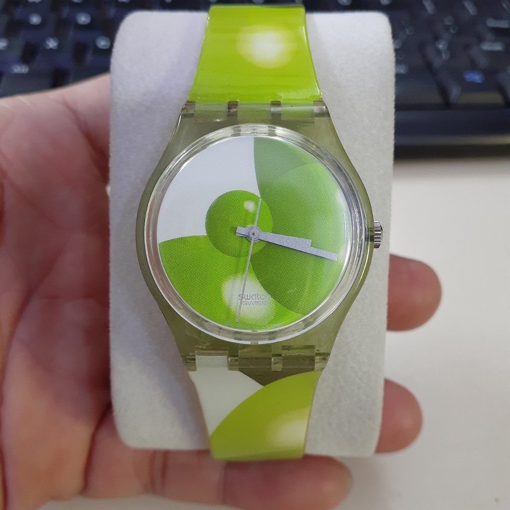 Đồng hồ nữ Swatch thụy sỹ chính hãng mặt xanh lá second hand