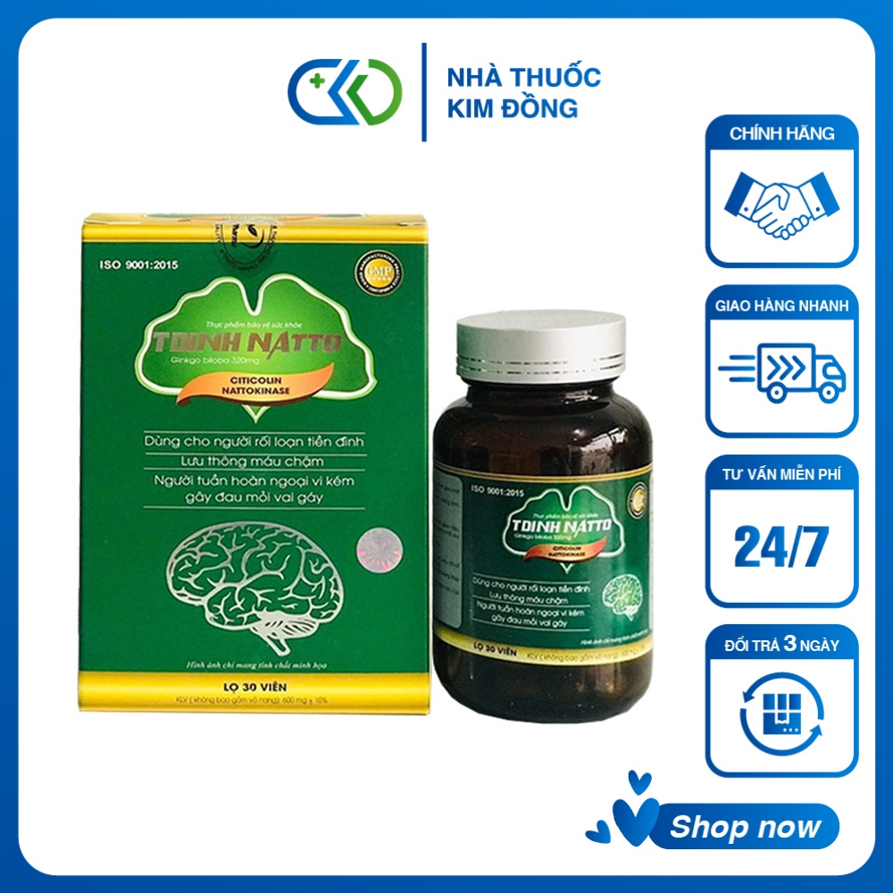 TDINH NATTO - Hỗ trợ điều trị rối loạn tiền đình