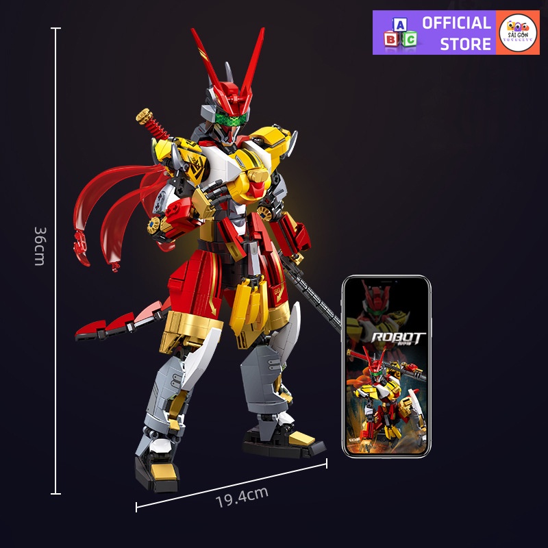 Đồ Chơi Lắp Ráp Xếp Hình Mô Hình ROBOT Hulk Buster Phiên Bản Chiến Đấu & Ngộ Không Máy Cyber Wukong Với 600+ PCS