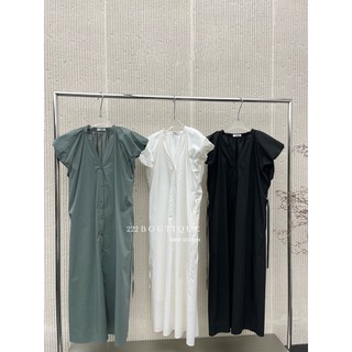 Váy suông thô nhẹ cổ V DT 5384