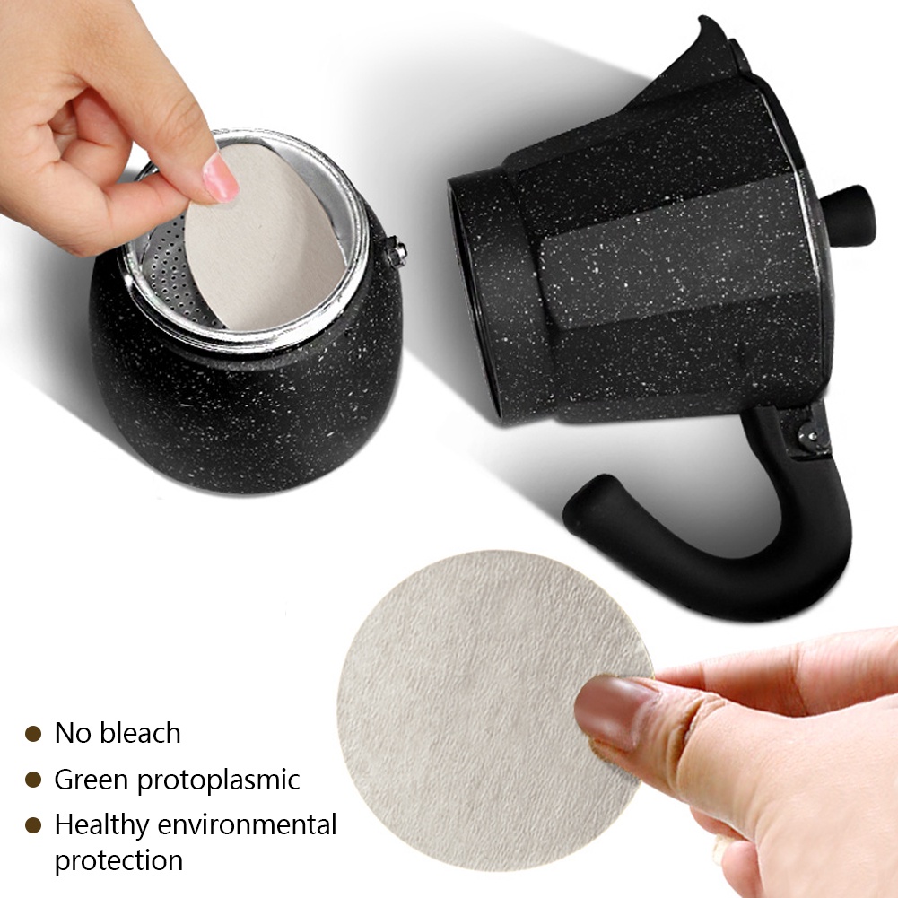 100 Giấy lọc cà phê shamjina hình tròn 56mm 60mm 68mm cho máy pha cà phê Espresso V60 Dripper