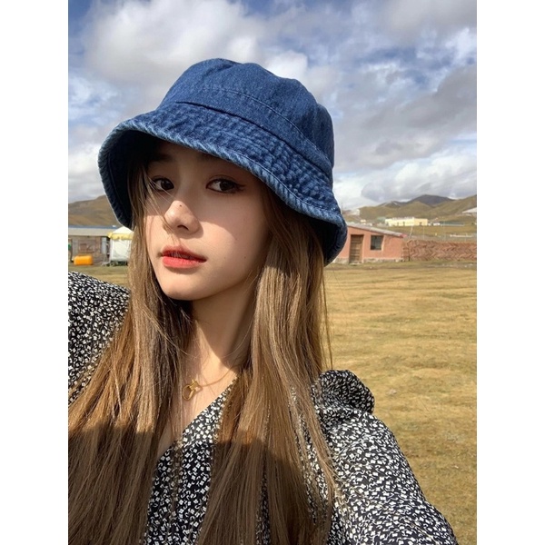 Mũ Nón Bucket Denim Dày Dặn