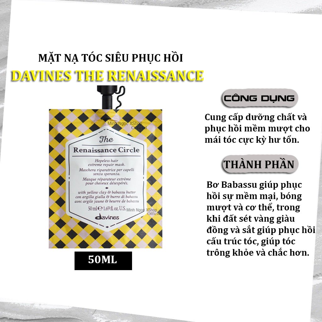 Kem ủ tóc siêu phục hồi Davines The Renaissance Circle 50ML
