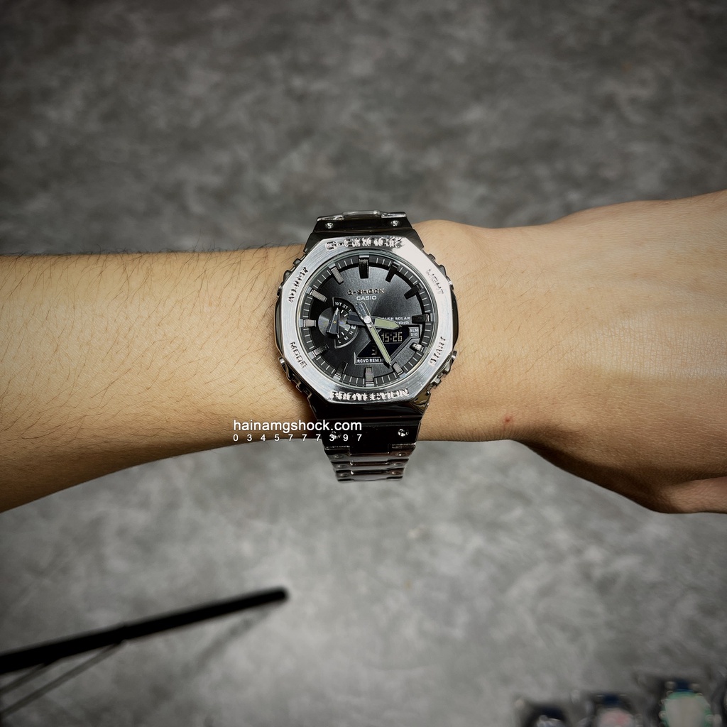 Đồng hồ nam G-SHOCK GM-B2100D-1A Sliver Camouflage | GM B2100 Steel | GA 2100 Custom
