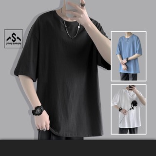 Áo thun nam trơn màu STYLE MARVEN tay lỡ cổ tròn basic nhiều màu sắc trẻ trung - TOP SM003C