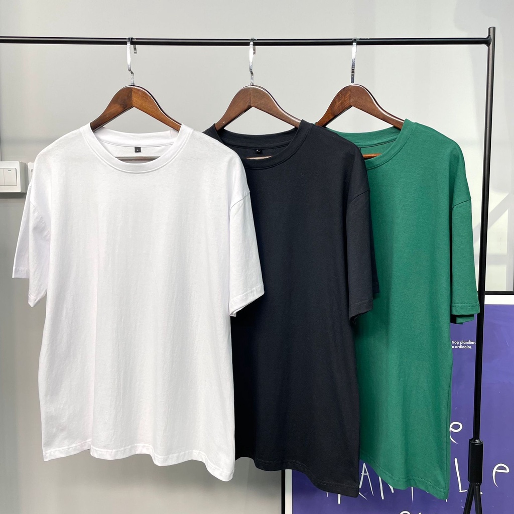 Áo thun trơn unisex tay lỡ nam nữ nhiều màu siêu hót mùa hè - áo phông đơn giản