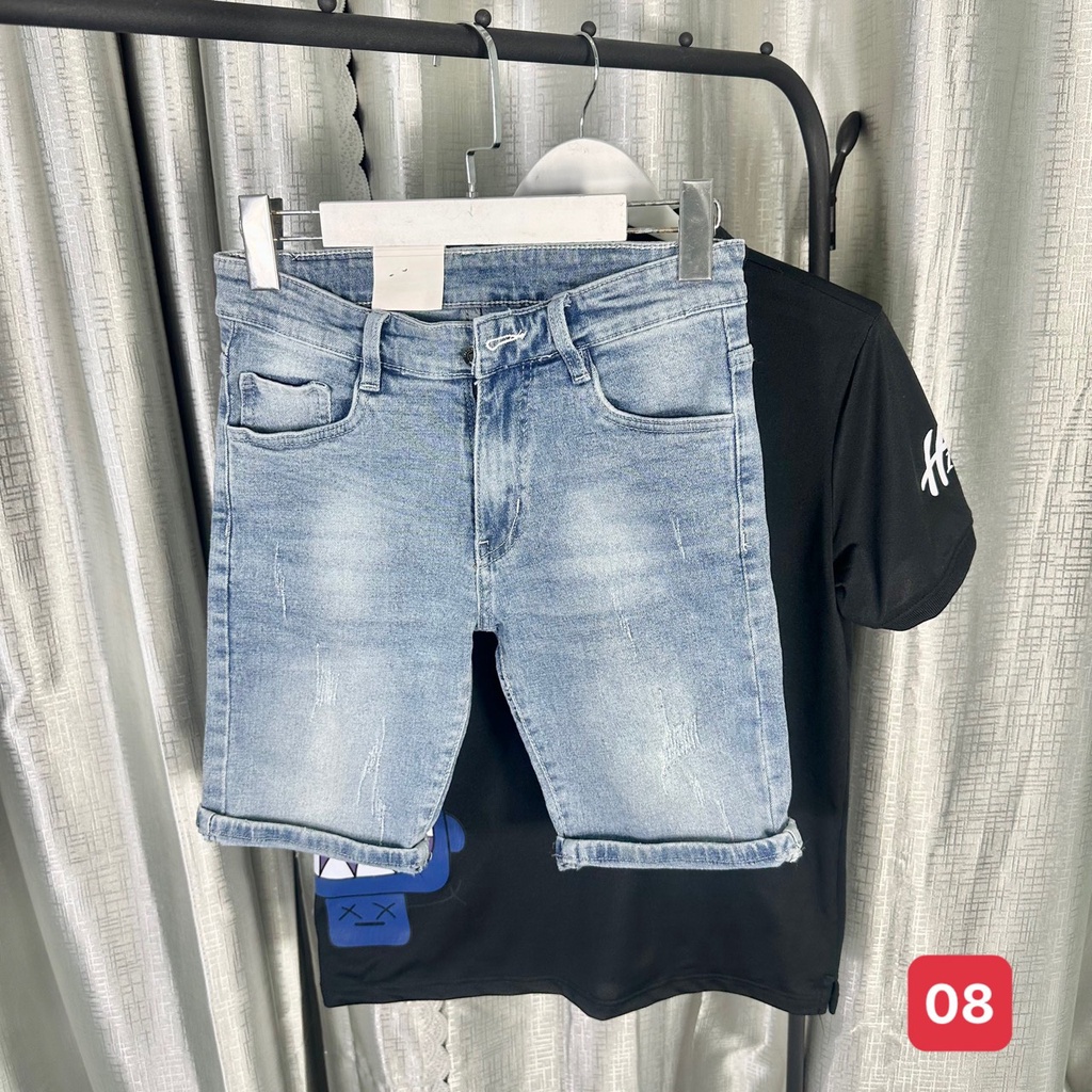 Quần đùi jean nam, quần short nam co giãn màu xanh, bigsize thời trang cao cấp Murafshion SJNA08 | BigBuy360 - bigbuy360.vn