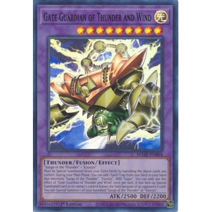 Thẻ Bài Yugioh Gate Guardian of Thunder and Wind - MAZE-EN004 - Super Rare 1st Edition