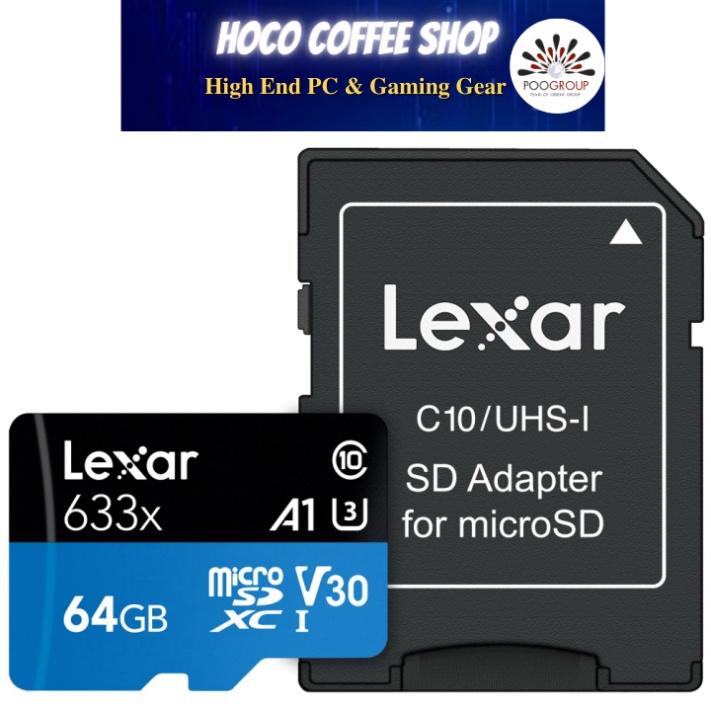 Thẻ nhớ Lexar Micro SDHC cao cấp ( chính hãng bảo hành 3 năm)